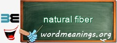 WordMeaning blackboard for natural fiber